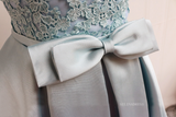 A-line Scoop Cute Homecoming Dress Applique Blue Short Prom Dresses EDS030|Selinadress