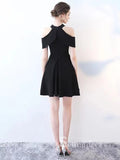 A-line Scoop Little Black Simple Cheap Short Prom Dress Homecoming Dresses #MHL133|Selinadress