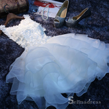 A-line Scoop Organza Short Prom Dress Juniors Homecoming Dresses MHL042|Selinadress