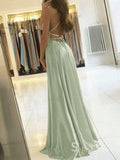 A-line Spaghetti Straps Cheap Long Prom Dresses Evening Gowns MHL2826|Selinadress