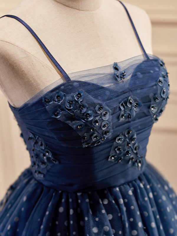 A-line Spaghetti Straps Dark Navy Short Prom Dress Cute Homecoming Dress Cocktail Dresses lop256 A-line Spaghetti Straps Dark Navy Short Prom Dress Cute Homecoming Dress Cocktail Dresses lop256