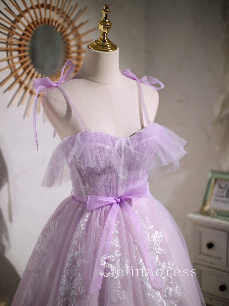 A-line Spaghetti Straps Lilac Cute Short Homecoming Dress Summer Outfi SELINADRESS A-line Spaghetti Straps Lilac Cute Short Homecoming Dress Summer Outfi SELINADRESS