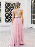 A-line Spaghetti Straps Sequins Bridesmaid Dress Pink Bridesmaid Dresses BRD018|Selinadress