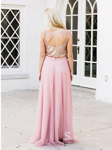 Pink Sequin Top Bridesmaid Dresses Rose Gold Sequin Top Dusty Pink Chiffon Separates Rustic Bridesmaid Dress Pink Sequin Top Bridesmaid Dresses Rose Gold Sequin Top Dusty Pink Chiffon Separates Rustic Bridesmaid Dress