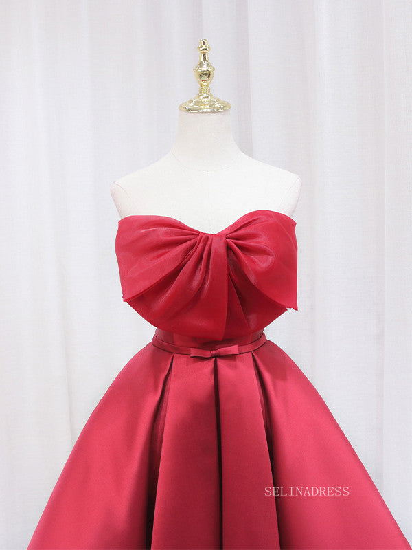 A-line Strapless Cute Homecoming Dress Red Short Prom Dresses EDS028 SELINADRESS A-line Strapless Cute Homecoming Dress Red Short Prom Dresses EDS028 SELINADRESS
