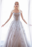 A-line Strapless Unique Blue Prom Dress Gorgeous Evening Gowns #QWE036|Selinadress