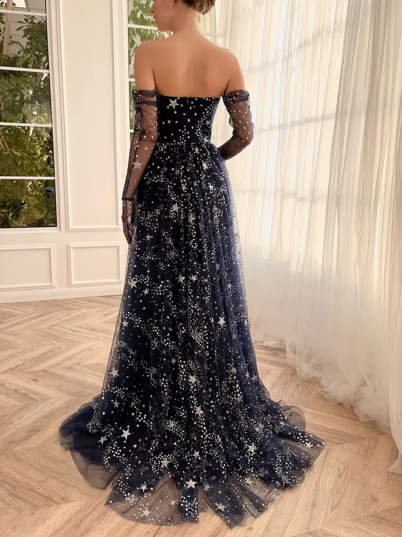 black and navy prom dress black and blue dresses for prom Halter Neck Shiny Dark Navy Blue Black Sequines Prom Dresses,