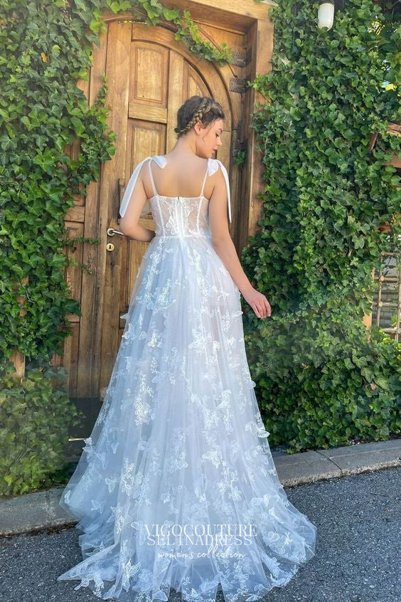 A-line Straps White Long Prom Dress Beautiful Butterfly Formal Dresses Evening Dress KPY066 A-line Straps White Long Prom Dress Beautiful Butterfly Formal Dresses Evening Dress KPY066