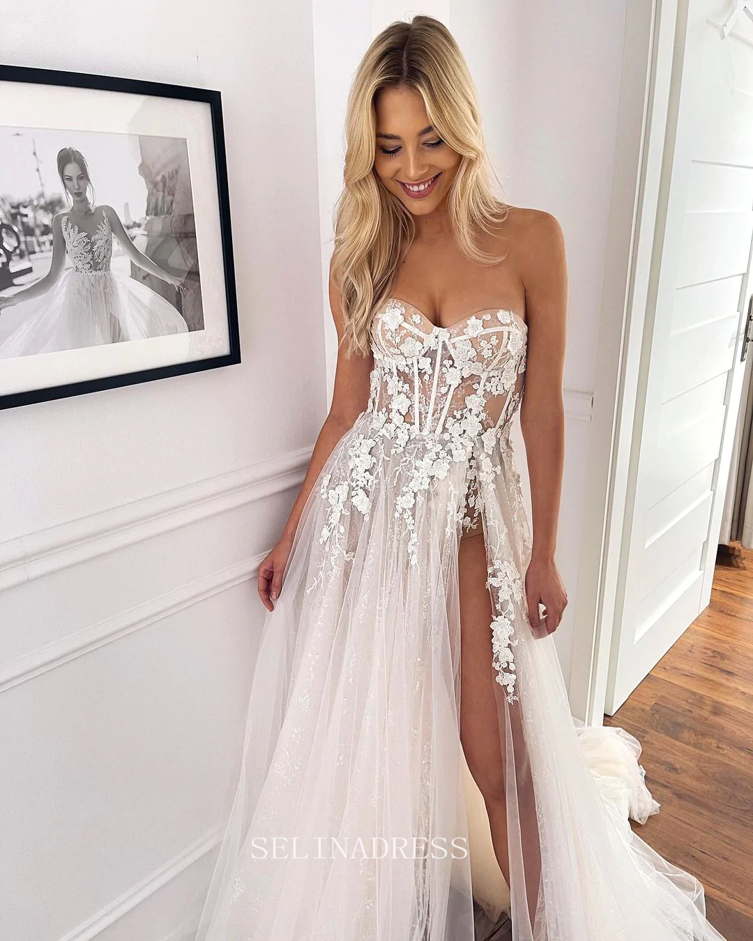 A-line Sweetheart Beach Wedding Dresses Rustic Princess Wedding Dress KPY064 A-line Sweetheart Beach Wedding Dresses Rustic Princess Wedding Dress KPY064