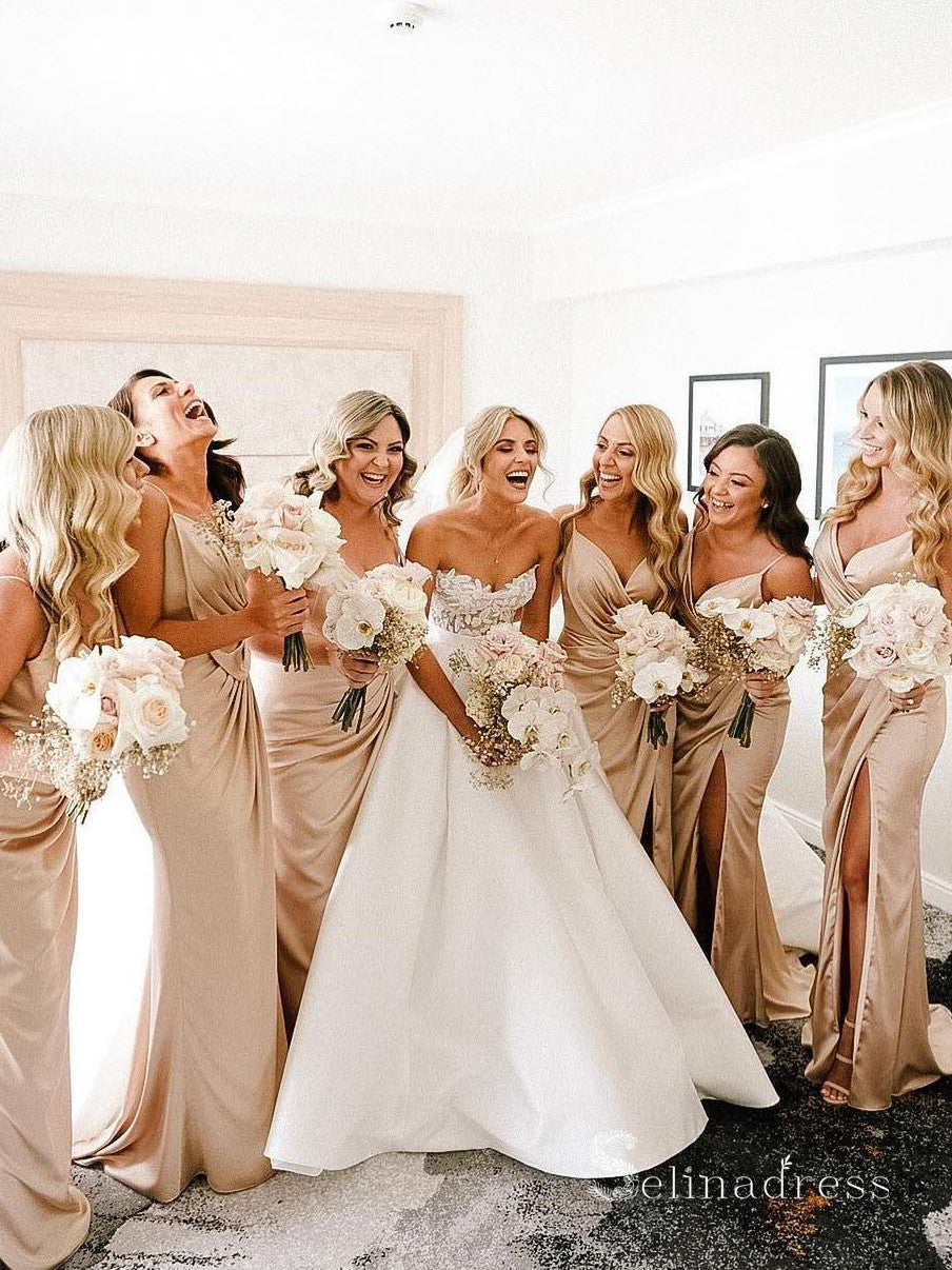A-line Sweetheart Ivory Wedding Dresses Rustic Satin Bridal Gowns CBD3 SELINADRESS A-line Sweetheart Ivory Wedding Dresses Rustic Satin Bridal Gowns CBD3 SELINADRESS