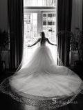 A-line Sweetheart Rustic Satin Wedding Dresses Sweep Train Bridal Gowns CBD364|Selinadress