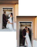 A-line Sweetheart Sparkly Wedding Dresses Long Sleeve Rustic Wedding Gown Bridal Dress JKSS504|Selinadress