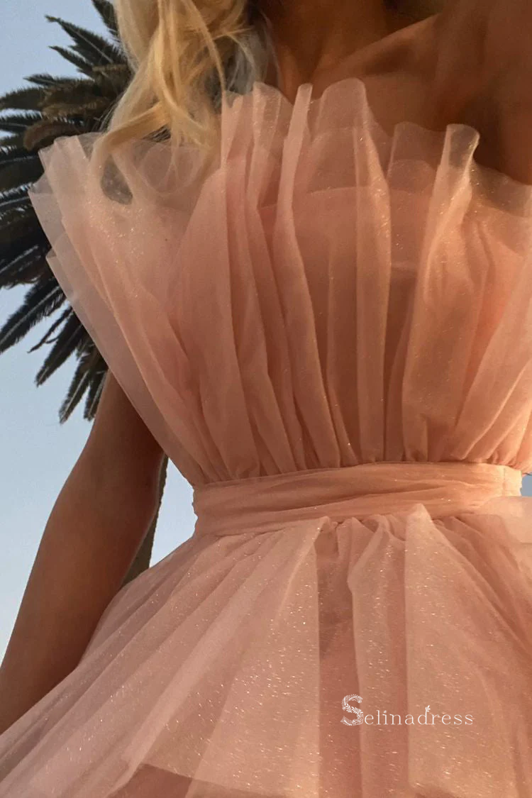 A-line Tulle Cute Strapless Short Homecoming Dress Spring Outfits Summ SELINADRESS A-line Tulle Cute Strapless Short Homecoming Dress Spring Outfits Summ SELINADRESS