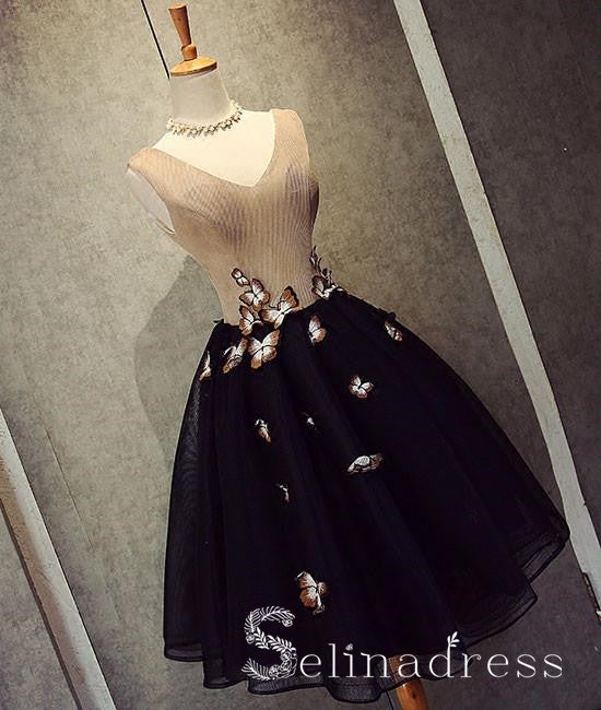 black and gold butterfly prom dress Sequin-Butterfly Long-Sleeve Formal Dress