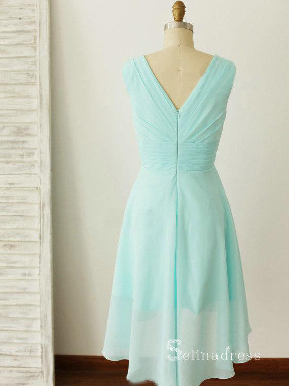 A-line V neck Knee Length Cheap Bridesmaid Dress Mint Green Bridesmaid SELINADRESS A-line V neck Knee Length Cheap Bridesmaid Dress Mint Green Bridesmaid SELINADRESS