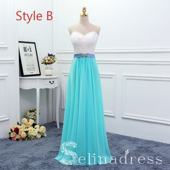Affordable Jade Green Cheap Bridesmaid Dresses Pearl Sash Long Backles SELINADRESS Affordable Jade Green Cheap Bridesmaid Dresses Pearl Sash Long Backles SELINADRESS