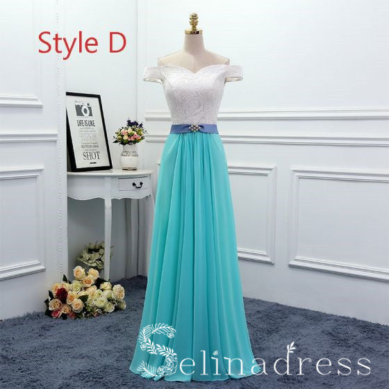 Affordable Jade Green Cheap Bridesmaid Dresses Pearl Sash Long Backles SELINADRESS Affordable Jade Green Cheap Bridesmaid Dresses Pearl Sash Long Backles SELINADRESS