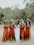 Customized Admirable Bridesmaid Dress Cheap Orange Bridesmaid Dresses BRK015|Selinadress