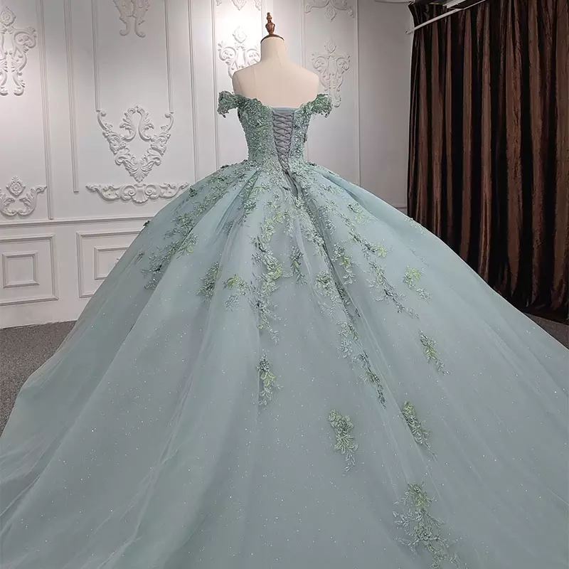 Ball Gown Green Long Prom Dress Unique Formal Dresses MLH06981 SELINADRESS Ball Gown Green Long Prom Dress Unique Formal Dresses MLH06981 SELINADRESS