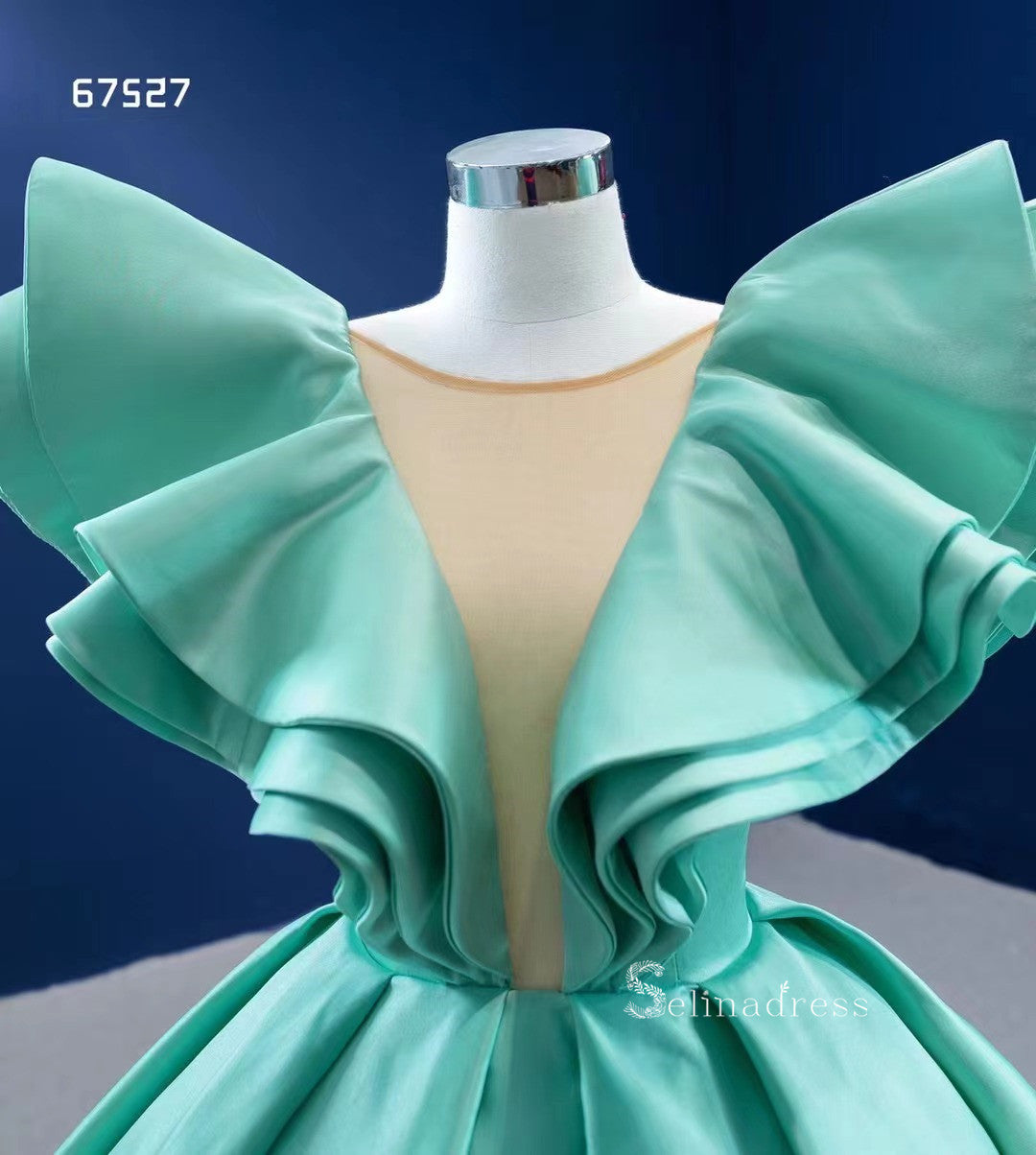 Ball Gown Turquoise Blue Quince Dresses Satin Wedding Dress Sweet 16 D SELINADRESS Ball Gown Turquoise Blue Quince Dresses Satin Wedding Dress Sweet 16 D SELINADRESS