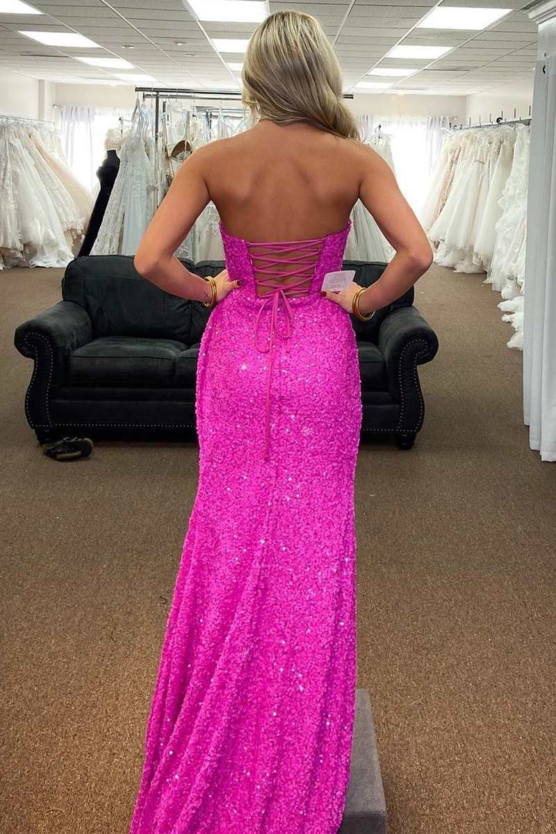 barbie evening dress Barbie Powder Strapless Sequins Prom Dress Cheap Evening Dresses With – SELINADRESS