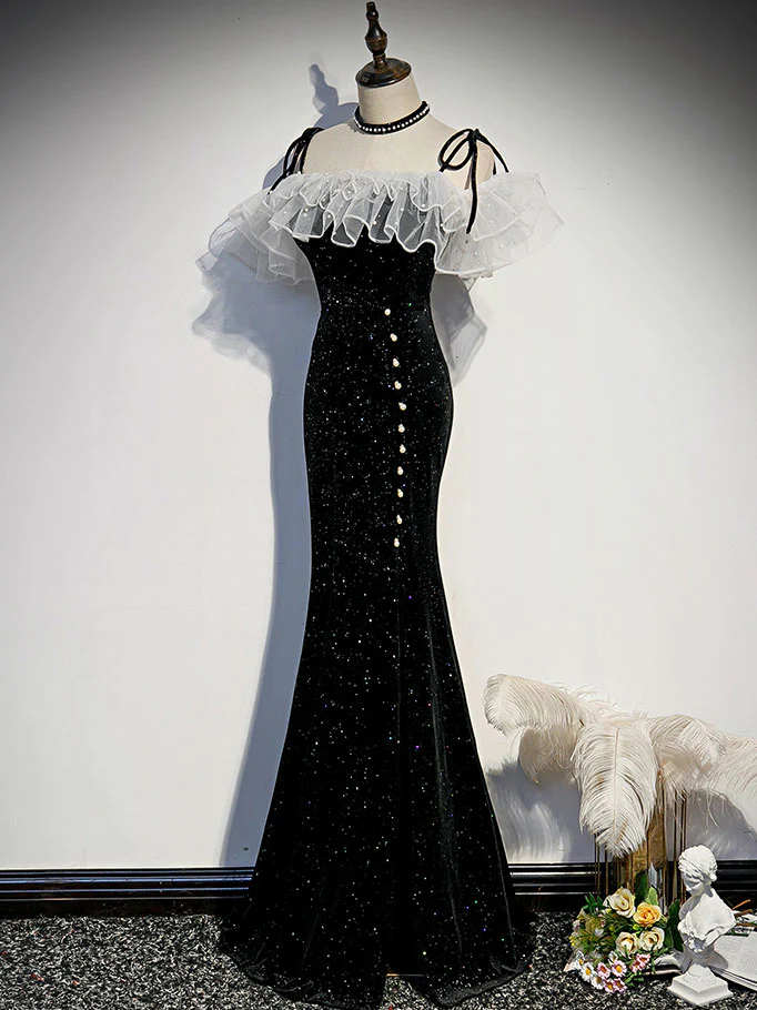 Black Evening Dress Long Formal Dress Evening Gown Black Mermaid Long SELINADRESS Black Evening Dress Long Formal Dress Evening Gown Black Mermaid Long SELINADRESS
