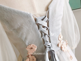 Chic A-line Long Sleeve Vintage Prom Dresses Cheap Prom Dresses Corset Back Evening Dress OSTY032|Selinadress