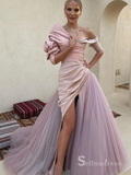 Chic A-line Off-the-shoulder Pink Long Prom Dresses Ombre Evening Gowns MHL155|Selinadress