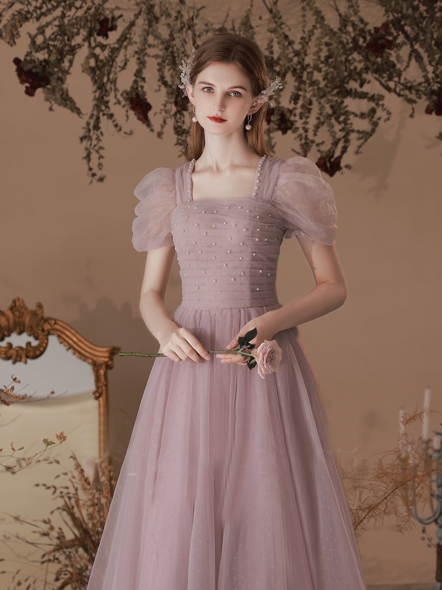 Chic A-line Short Sleeve Long Prom Dresses Beaded Long Formal Gowns Evening Dress OSTY068 Chic A-line Short Sleeve Long Prom Dresses Beaded Long Formal Gowns Evening Dress OSTY068