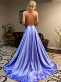 Chic A-line Spaghetti Straps Long Prom Dresses Cheap Evening Dress CBD210|Selinadress
