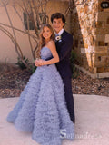 Chic A-line Strapless Lavender Long Prom Dresses Gorgeous Bridal Gowns CBD286|Selinadress