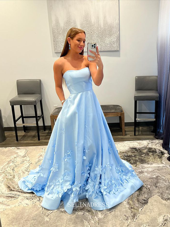 plus size blue dress for wedding Simple Royal Blue A Line Deep V Neck Long Prom Dresses – luladress