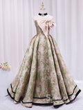 Chic A-line Strapless Monet Oil Painting Vintage Prom Dresses Cheap Long Evening Gowns JKR003|Selinadress