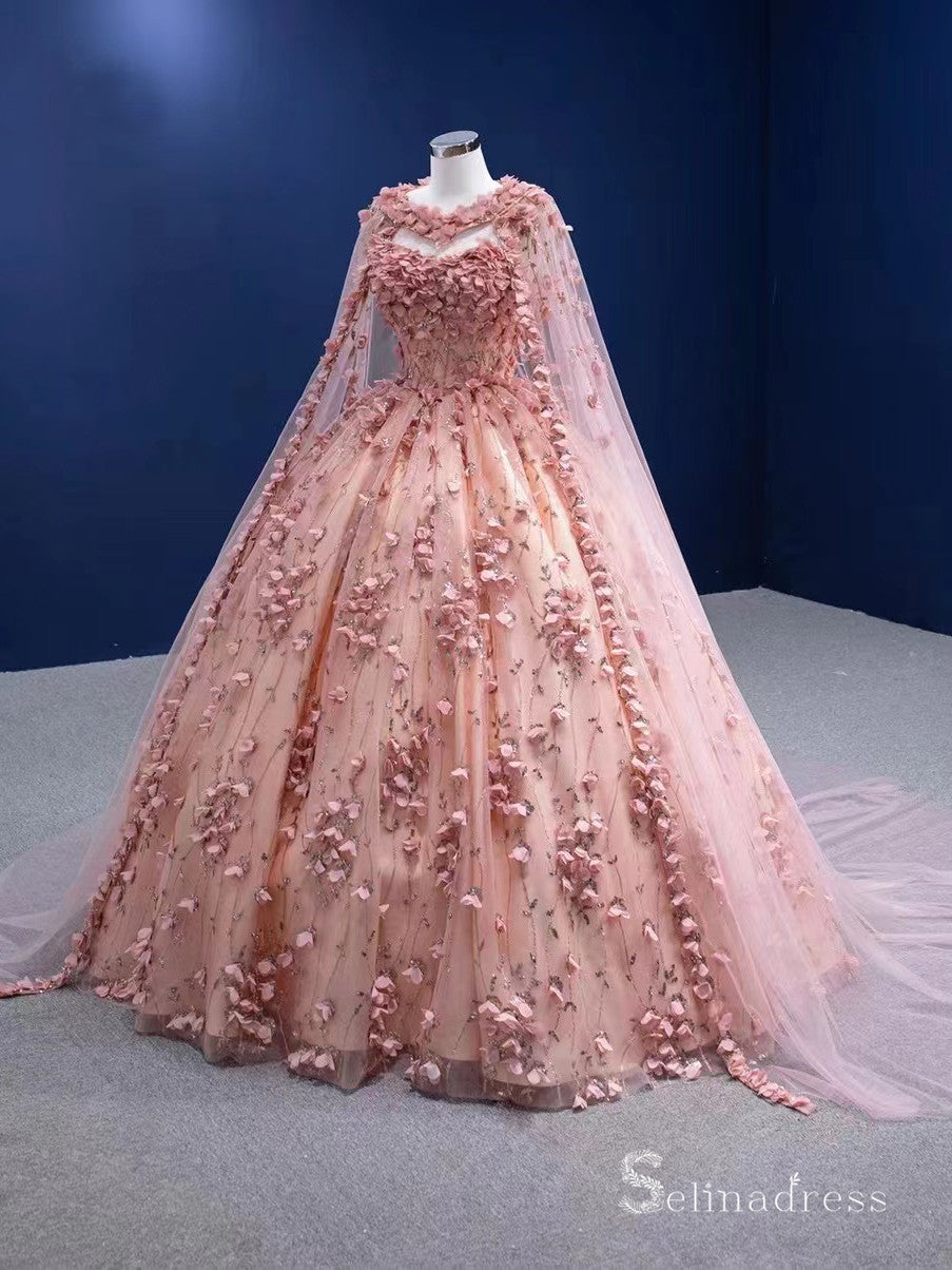 Chic Ball Gown Sweetheart luxury Princess Prom Dress Pink Long Evening Gowns MLS002 Chic Ball Gown Sweetheart luxury Princess Prom Dress Pink Long Evening Gowns MLS002