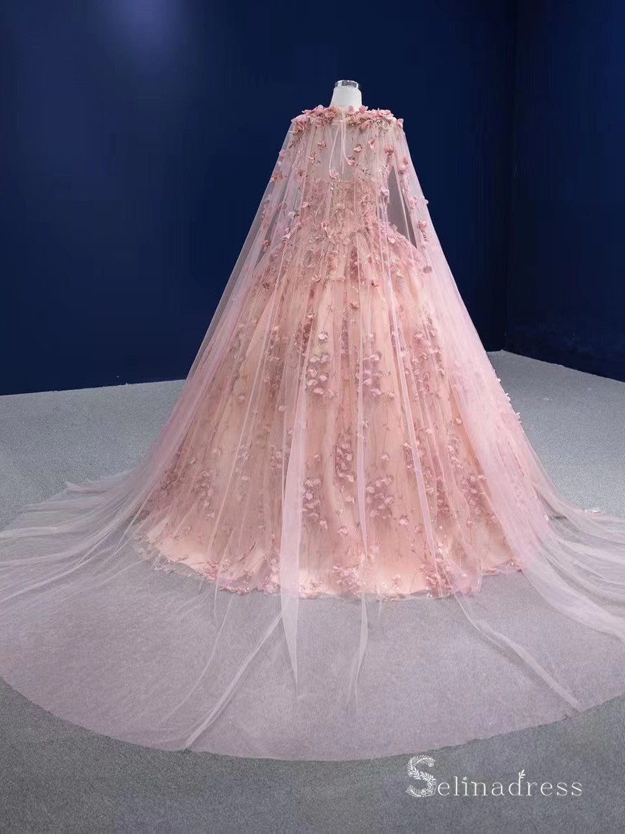 Chic Ball Gown Sweetheart luxury Princess Prom Dress Pink Long Evening SELINADRESS Chic Ball Gown Sweetheart luxury Princess Prom Dress Pink Long Evening SELINADRESS