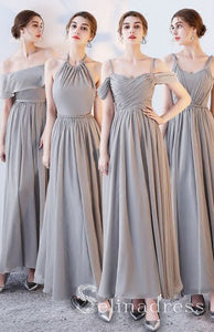 Chic Cheap Bridesmaid Dresses Ankle Length Long Bridesmaid Wedding Party Dresses BRK009|Selinadress