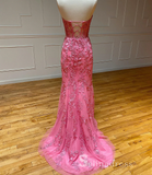 Chic Mermaid Beautiful Long Prom Dresses Sweetheart Watermelon Evening Dresses MLH1234|Selinadress