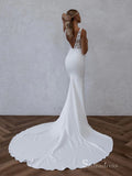 Chic Mermaid Square Embroidery Lace Rustic Wedding Dress Bridal Gowns HKL0138|Selinadress