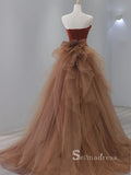 Chic Mermaid Strapless Long Prom Dress Cheap Evening Gowns JKR010|Selinadress