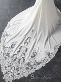 Chic Mermaid Straps Lace Wedding Dresses Modest Bridal Gowns CBD413|Selinadress