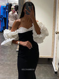 Chic Mermaid Sweetheart Black Beaded Long Prom Dress Elegant Party Dress #lop240|Selinadress