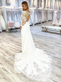 Chic Mermaid_Spaghetti Straps 3D Floral Lace Rustic Beach Wedding Dresses MLK04880