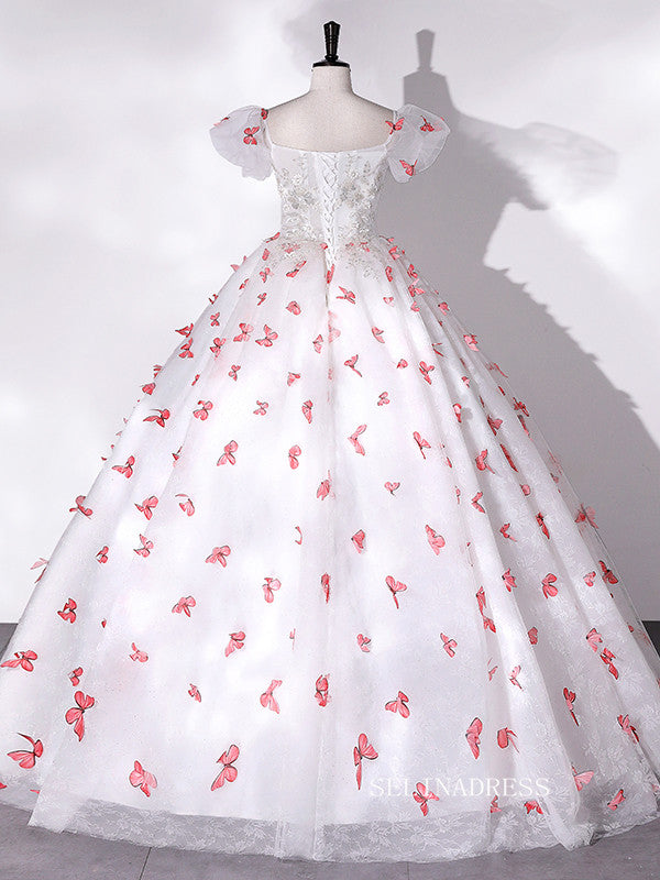white princess dresses prom White Princess A Line Off the Shoulder White Corset Prom Dress with Lace Ruffles White / 00