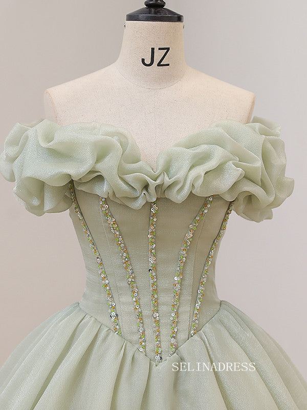 Chic Off-the shoulder Ball Gown Prom Dress Elegant Princess Dress Even – SELINADRESS Chic Off-the shoulder Ball Gown Prom Dress Elegant Princess Dress Even – SELINADRESS