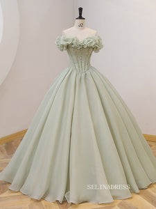 Chic Off-the shoulder Ball Gown Prom Dress Elegant Princess Dress Evening Dress #QWE051|Selinadress