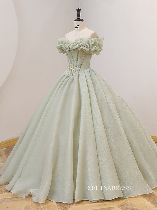 Chic Off-the shoulder Ball Gown Prom Dress Elegant Princess Dress Even SELINADRESS Chic Off-the shoulder Ball Gown Prom Dress Elegant Princess Dress Even SELINADRESS