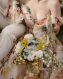 Chic Off-the-shoulder Sweetheart Rustic Floral Wedding Dresses For Bridal JKP013|Selinadress