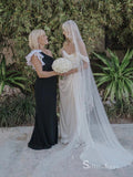 Chic Sheath/Column Straps Satin Cheap Wedding Dress Bridal Gowns HKL0139|Selinadress