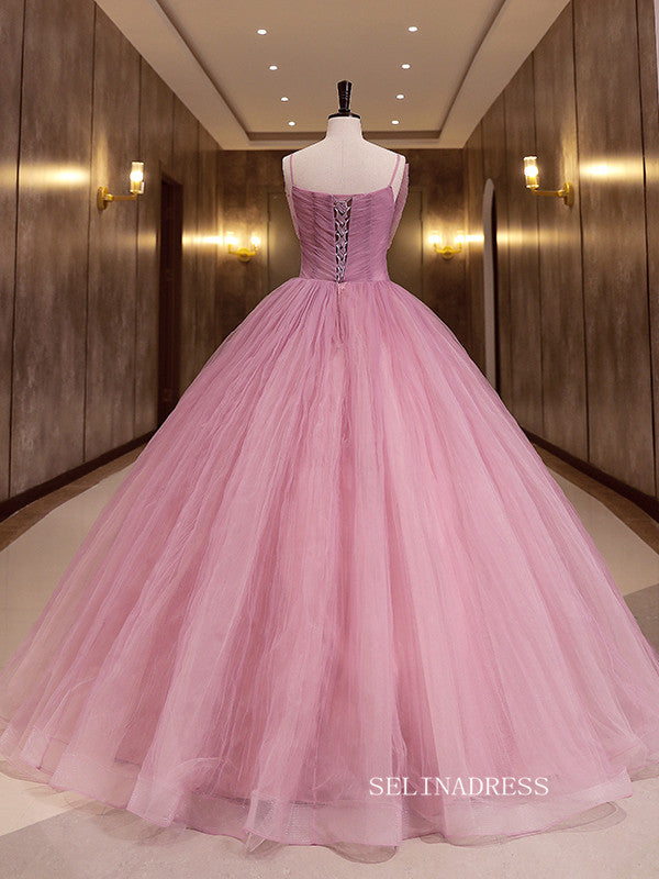 Chic Strapless Pink Ball Gown Prom Dress Princess Formal Dress Evening SELINADRESS Chic Strapless Pink Ball Gown Prom Dress Princess Formal Dress Evening SELINADRESS