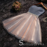Chic Sweetheart Homecoming Dress Ruffles Bowknot Cheap Short Prom Dress HML011|Selinadress
